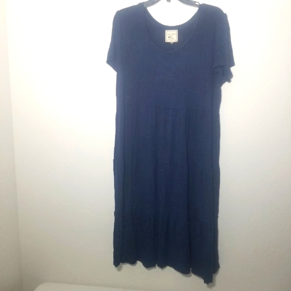 Pink Rose Dresses & Skirts - Casual Tiered Navy Blue Dress